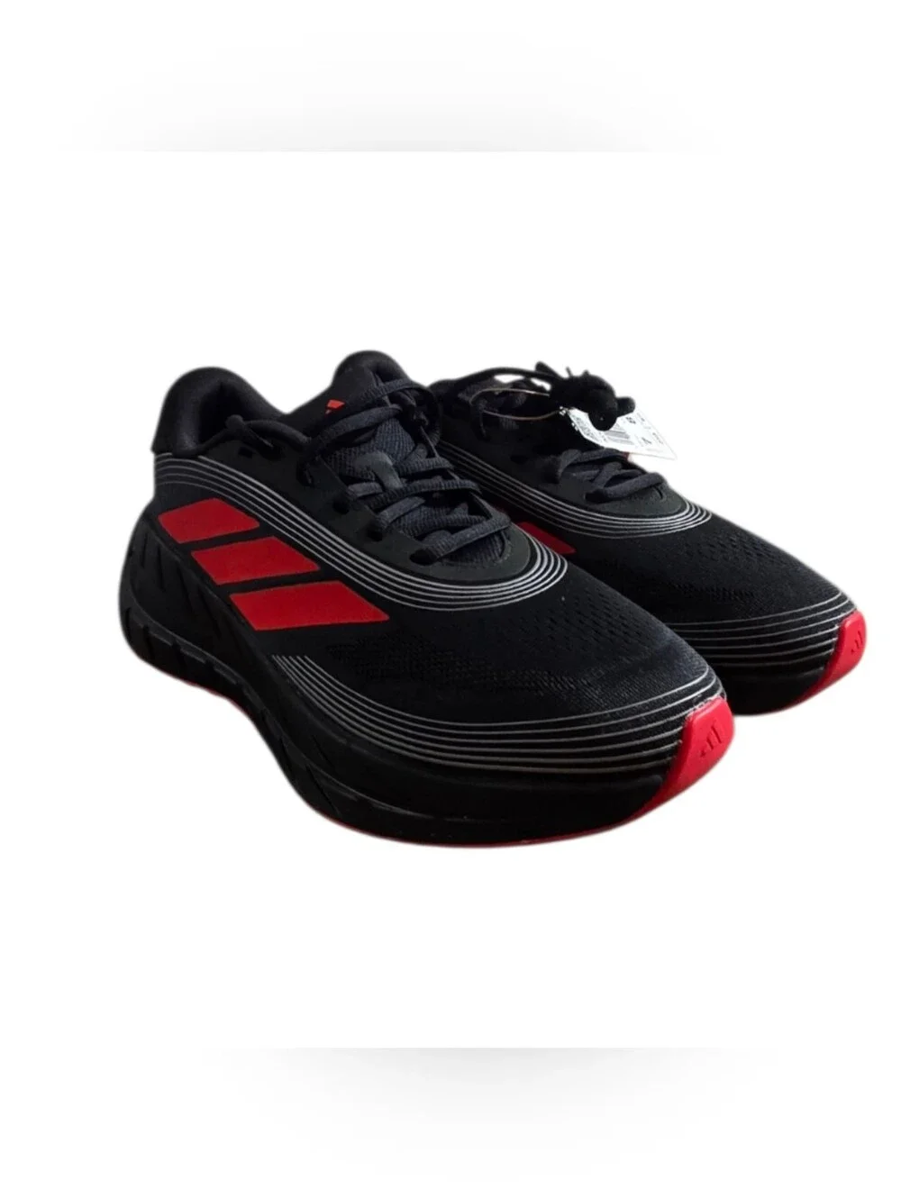 adidas Adipure Shift Running Shoes Black Red Men 7 Women 8 New